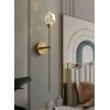 Стеклянный настенный светильник бра Diamante Gold прозрачный Sofitroom