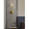 Стеклянный настенный светильник бра Diamante Gold прозрачный Sofitroom