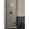 Стеклянный настенный светильник бра Diamante Gold прозрачный Sofitroom
