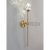 Стеклянный настенный светильник бра Diamante Gold прозрачный Sofitroom