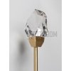 Стеклянный настенный светильник бра Diamante Gold прозрачный Sofitroom