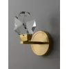 Стеклянный настенный светильник бра Diamante Gold mini прозрачный Sofitroom Стеклянный настенный светильник бра Diamante Gold mini прозрачный Sofitroom