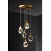 Стеклянный подвесной светильник Gold 5 прозрачный Sofitroom