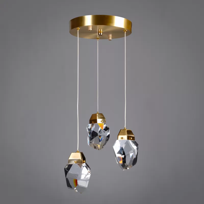 Стеклянный подвесной светильник Gold 3 прозрачный Sofitroom Стеклянный подвесной светильник Gold 3 прозрачный Sofitroom