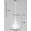 Подвесной светильник Piramid White конус Sofitroom