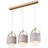 Стеклянный подвесной светильник Jane 6592/3A цилиндр серый Lumion