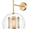 Стеклянное бра Coro VL5524W41 форма шар прозрачное Vele Luce