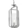 Стеклянный подвесной светильник Benton LDP 1236-1 CHR цилиндр прозрачный Lumina Deco