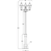 Стеклянный наземный фонарь FARO lead GLASS 91109B lgG 029 Bl прозрачный Oasis Light