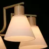 Стеклянная потолочная люстра Дэла 635016505 белая конус DeMarkt