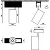 Трековый светильник SY SY-601202-BL-20-36-NW цилиндр черный SWG