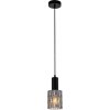 Стеклянный подвесной светильник Rain 10189/1S Black цилиндр Escada
