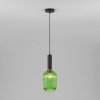 Стеклянный подвесной светильник Bravo 50181/1 зеленый цилиндр Eurosvet
