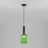 Стеклянный подвесной светильник Bravo 50181/1 зеленый цилиндр Eurosvet
