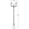 Стеклянный наземный фонарь ALBORG 79709A/01 Bl прозрачный Oasis Light