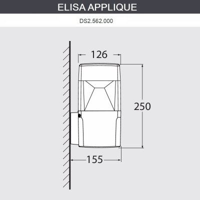 Настенный светильник уличный Elisa DS2.562.000.WXD1L Fumagalli