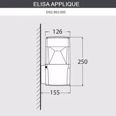 Настенный светильник уличный Elisa DS2.562.000.WXD1L Fumagalli