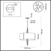 Стеклянная потолочная люстра Margaret 4895/6 цилиндр Odeon Light