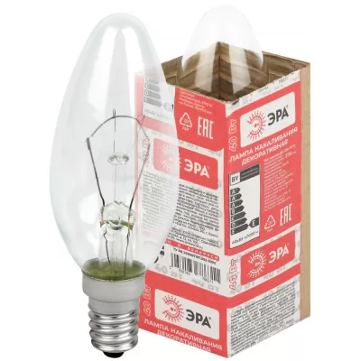 Лампочка накаливания  ДС 230-40-1 ЭРА