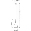 Подвесной светильник Bijou D75A0502 конус черный Fabbian