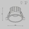 Точечный светильник Round DL058-7W3K-B черный Maytoni