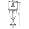 Стеклянный наземный фонарь St.LOUIS L 89104L Bl тр/тр прозрачный Oasis Light