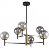 Стеклянная потолочная люстра Sheeny 3088-6P форма шар серая F-Promo