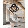 Стеклянный подвесной светильник Brutte LDP 11339-4 BK цилиндр прозрачный Lumina Deco