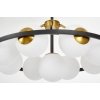 Стеклянная потолочная люстра Donzano LDP 8034-9 BK+WT белая форма шар Lumina Deco