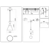 Стеклянный подвесной светильник Traditional TR3173 конус цвет янтарь Ambrella