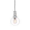 Стеклянный подвесной светильник Dorito LDP 1212-150 GY+CHR форма шар прозрачный Lumina Deco