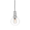 Стеклянный подвесной светильник Dorito LDP 1212-150 GY+CHR прозрачный форма шар Lumina Deco
