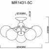 Стеклянная потолочная люстра Kate MR1431-5C цвет янтарь