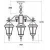 Стеклянный уличный светильник подвесной ASTORIA 1 S 91370S/3 Bl прозрачный Oasis Light