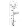 Стеклянный наземный фонарь ALBORG L 79710LA/A2 02C Bl прозрачный Oasis Light
