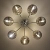 Стеклянная потолочная люстра Томми CL102170 форма шар серая Citilux