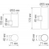 Архитектурная подсветка Compass DL20282WW20B2 цилиндр черный