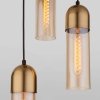 Стеклянный подвесной светильник Airon 50180/3 янтарный цилиндр цвет янтарь Eurosvet