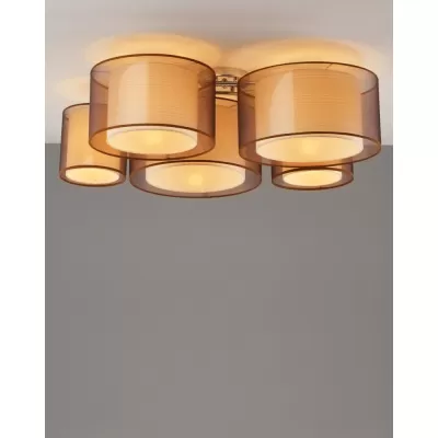 Потолочная люстра Room V10624-5C коричневая