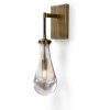 Стеклянное бра Raindrop MT9093-1W brushed gold прозрачное DeLight Collection