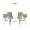 Подвесная люстра Santiago 4515/6 цилиндр серая Lumion