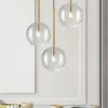Стеклянный подвесной светильник ARTO ARTO01 прозрачный форма шар ImperiumLoft