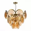 Стеклянная подвесная люстра Fazia SL1161.333.09 цвет янтарь ST Luce