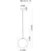 Стеклянный подвесной светильник Stiven MR1033-1P прозрачный