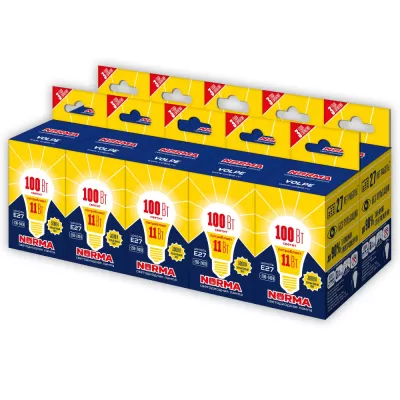 Лампочка светодиодная Norma LED-A60-11W/WW/E27/FR/NR Набор из 10штук 2 Volpe Лампочка светодиодная Norma LED-A60-11W/WW/E27/FR/NR Набор из 10штук 2 Volpe