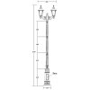Стеклянный наземный фонарь MUNICH 2S 79760SB E7 Gb прозрачный Oasis Light