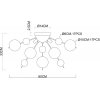 Стеклянная потолочная люстра Molecule A8313PL-5CC форма шар