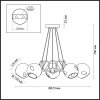 Стеклянная подвесная люстра Amber 4435/5 форма шар прозрачная Lumion
