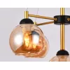 Стеклянная подвесная люстра Traditional TR9026 форма шар цвет янтарь Ambrella