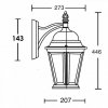 Стеклянный настенный фонарь уличный  91402L Gb прозрачный Oasis Light